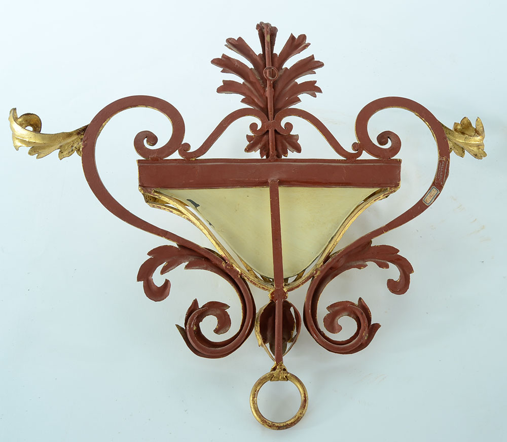 Pair of Italian Gilt Metal Wall Planters