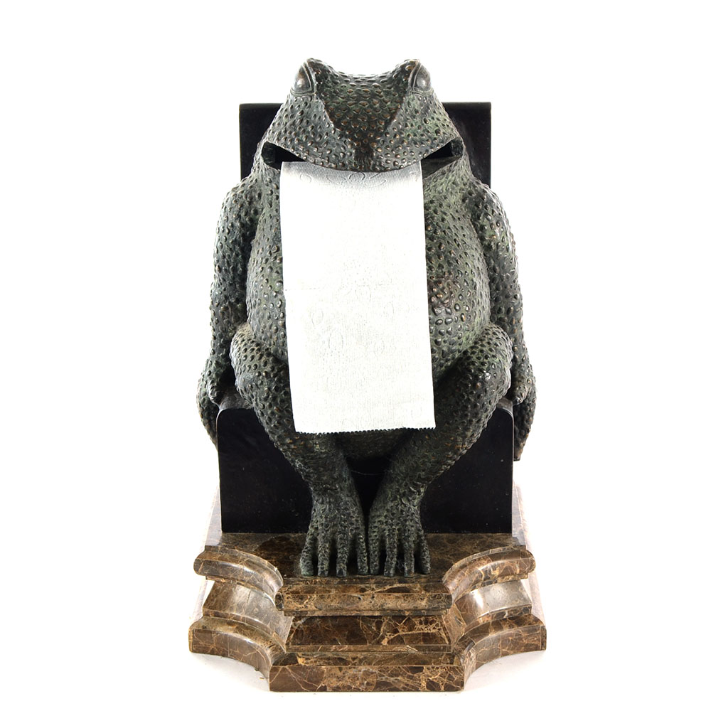 Maitland-Smith Cast Brass Tissue Holder