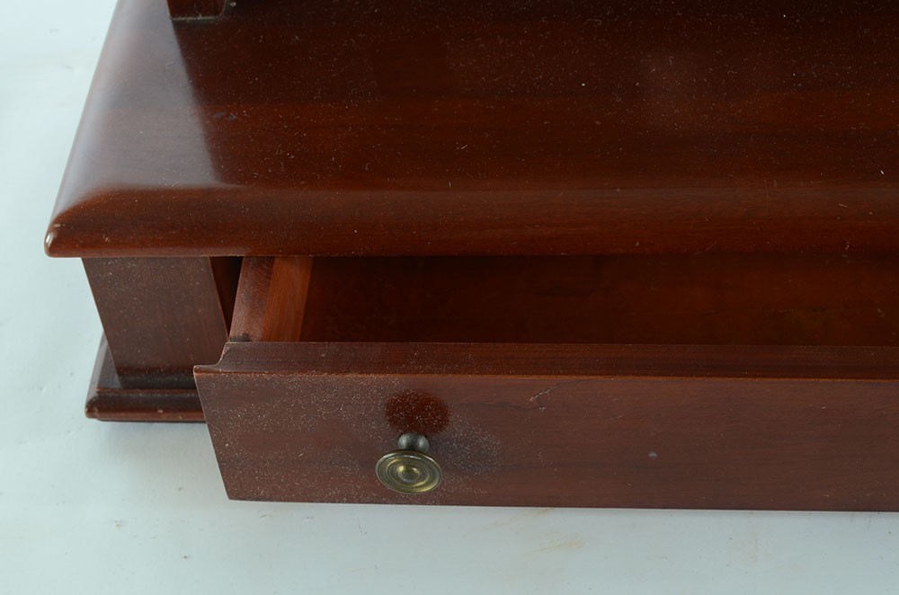 Cherry Shaving Mirror with Drawer