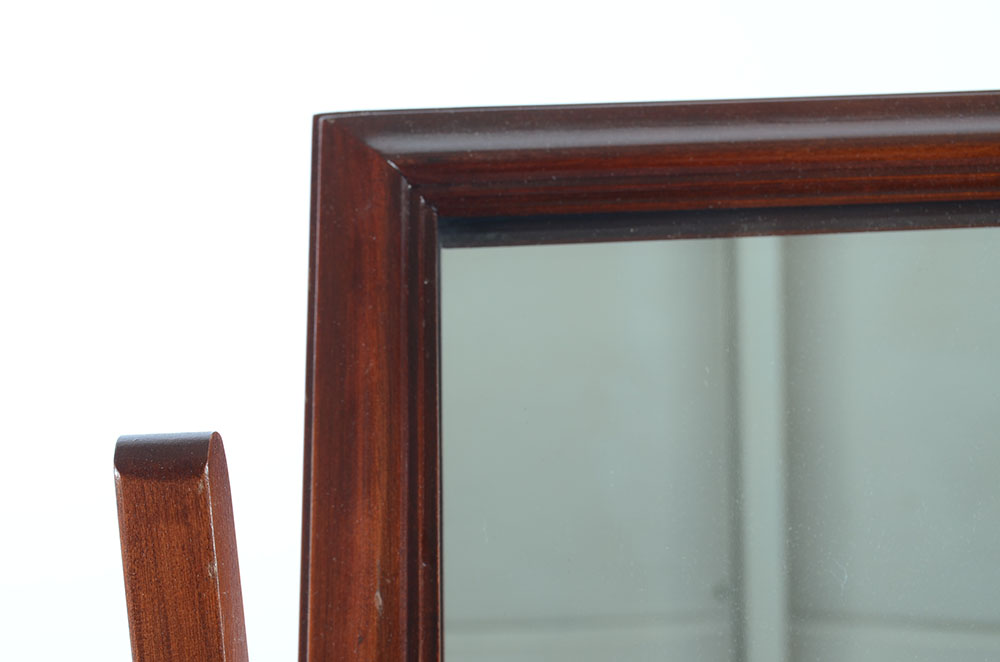 Cherry Shaving Mirror with Drawer
