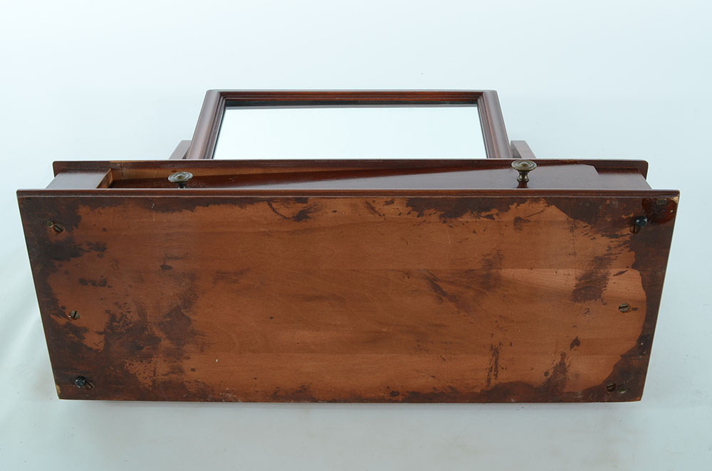 Cherry Shaving Mirror with Drawer