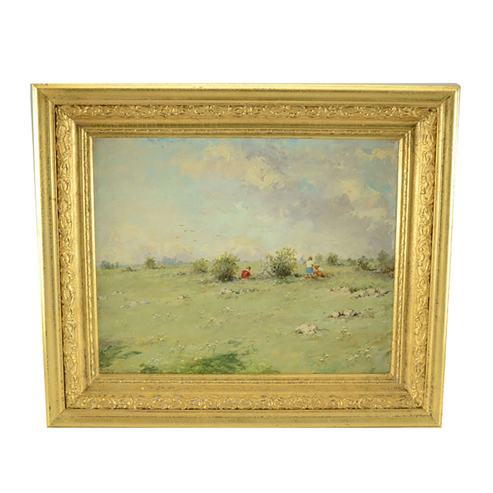 Original Mid-Century Acrylic Painting on Canvas