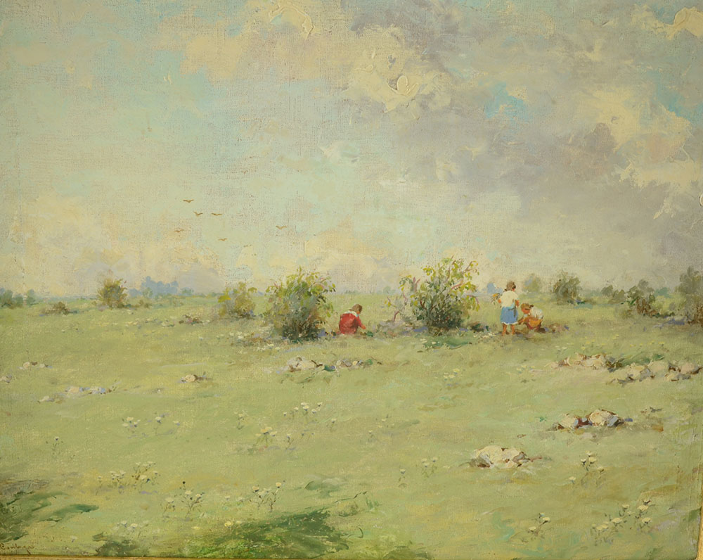 Original Mid-Century Acrylic Painting on Canvas