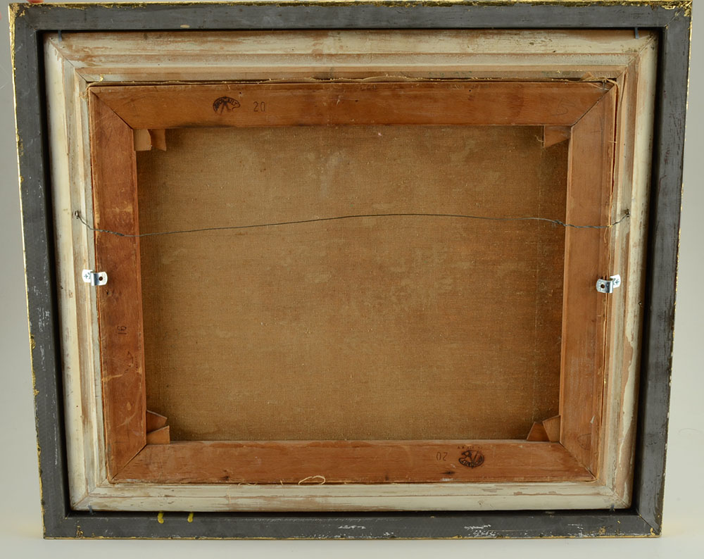 Original Mid-Century Acrylic Painting on Canvas