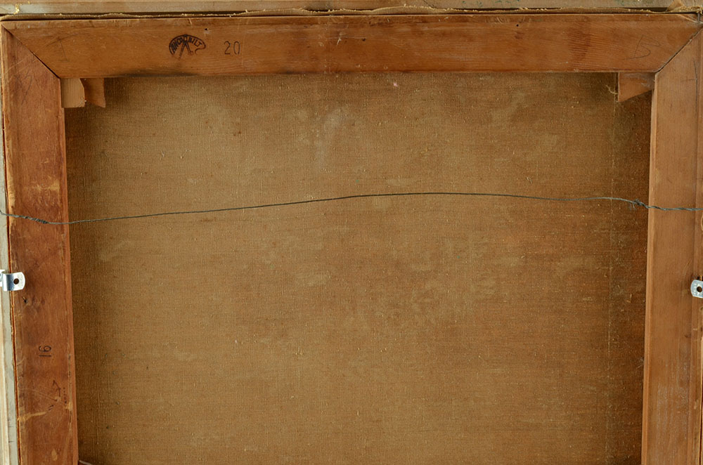 Original Mid-Century Acrylic Painting on Canvas