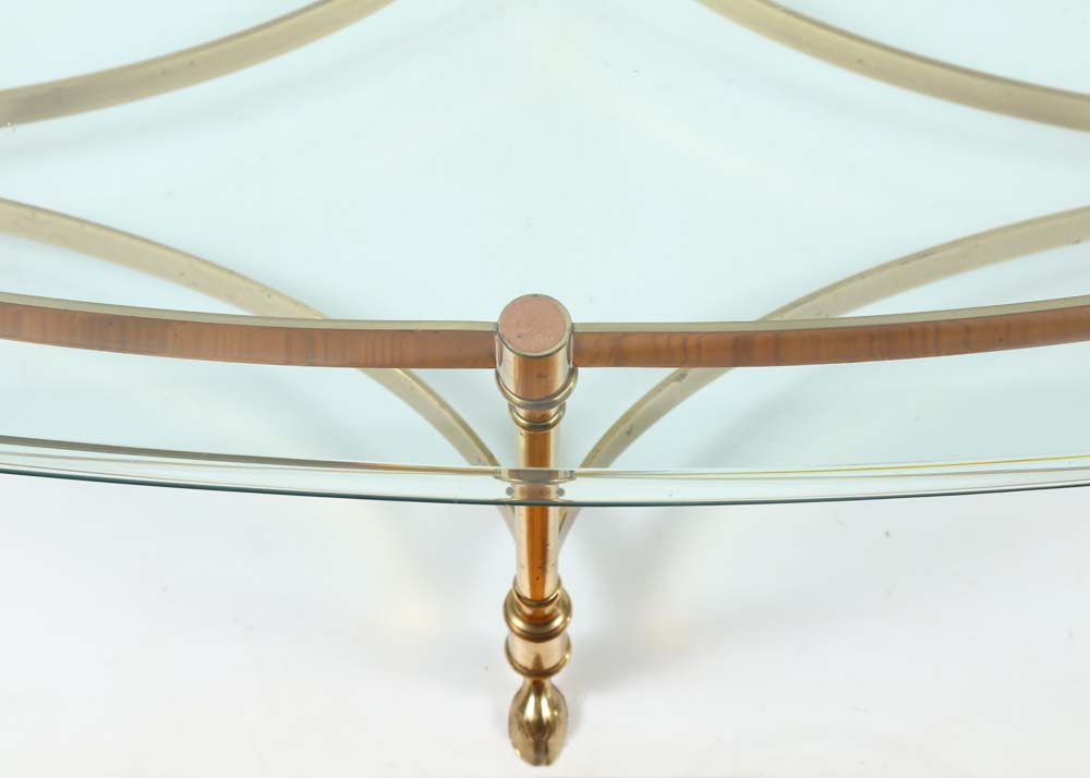 Vintage LaBarge Brass Hollywood Regency Style Coffee Table