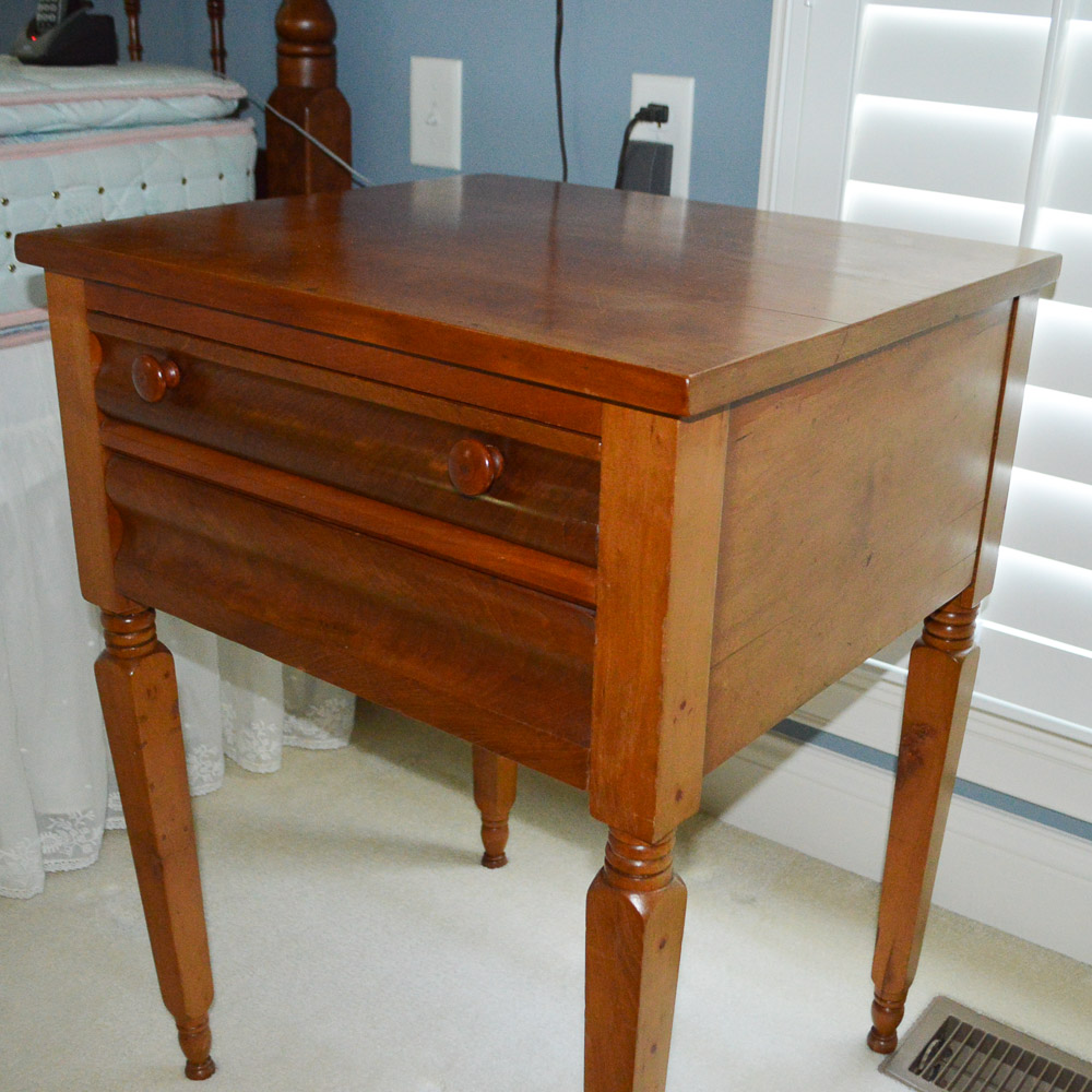 American Empire Style Cherry Accent Table