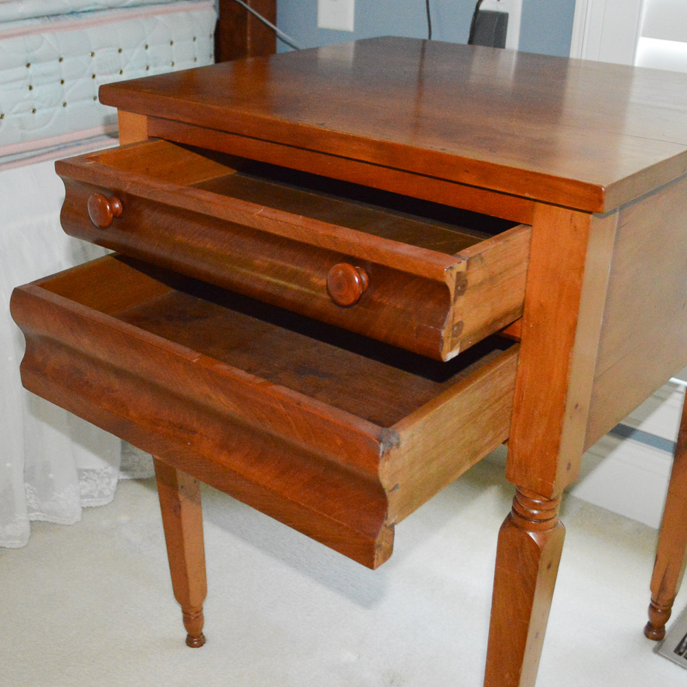 American Empire Style Cherry Accent Table