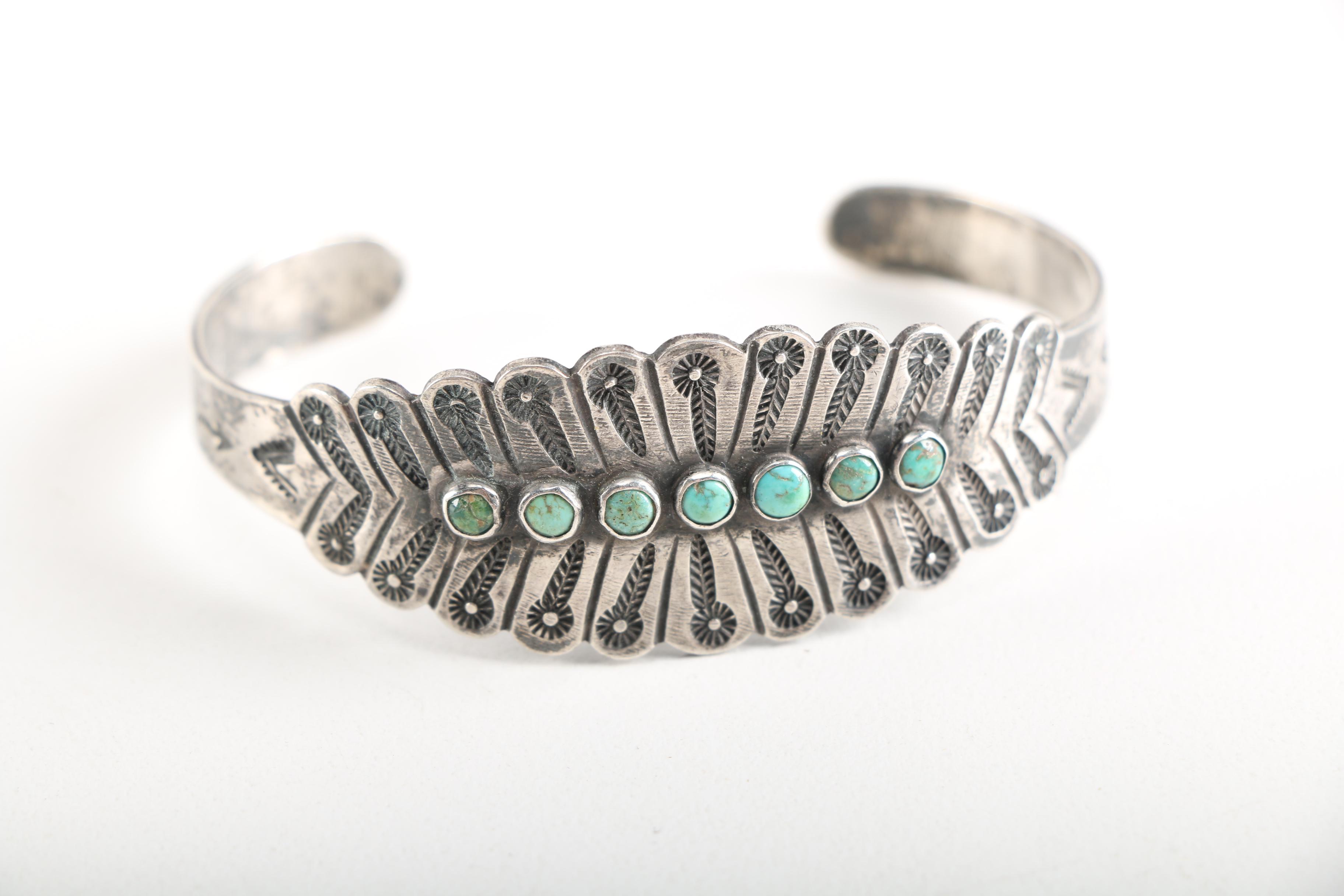 Sterling Silver Bracelets Including Turquoise