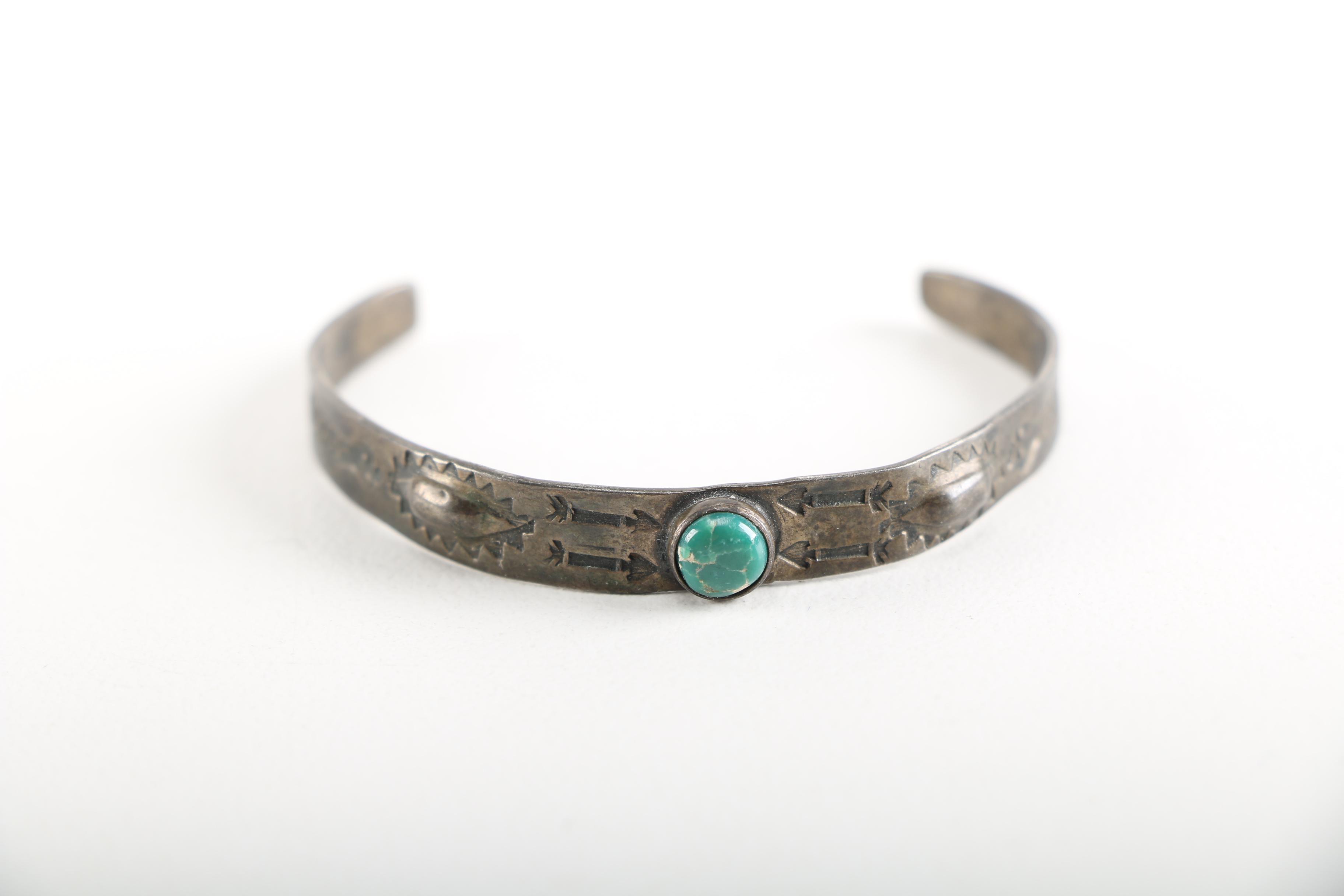 Sterling Silver Bracelets Including Turquoise