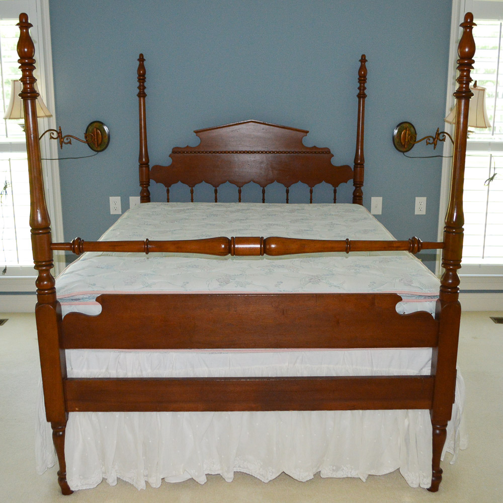 Vintage Four Poster Full Size Bed Frame