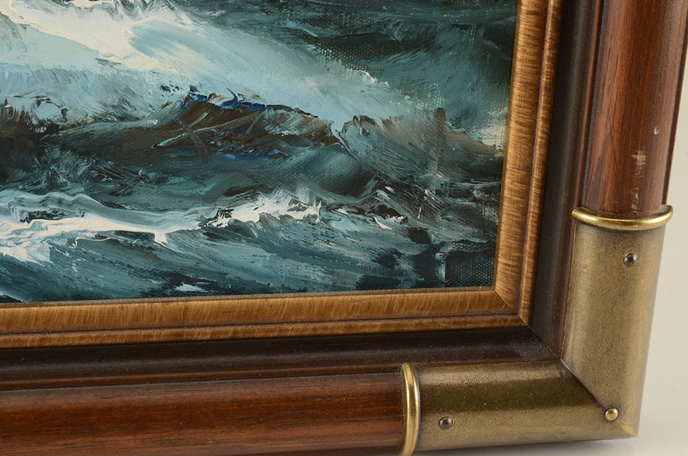 C. Harlot Original Nautical Oil Painting on Canvas