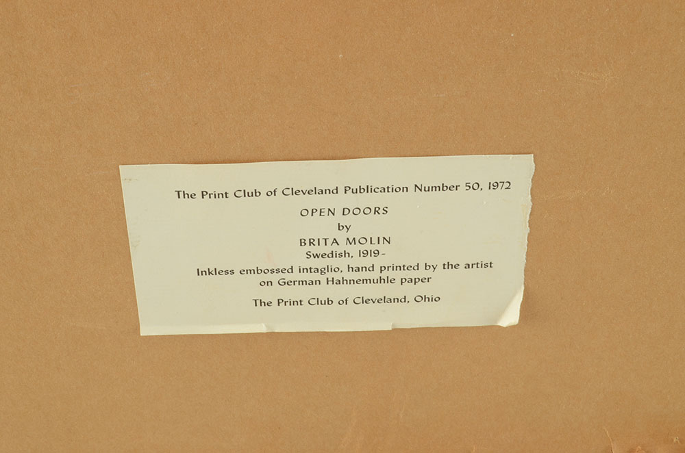 Brita Molin Original Embossing "Open Doors"