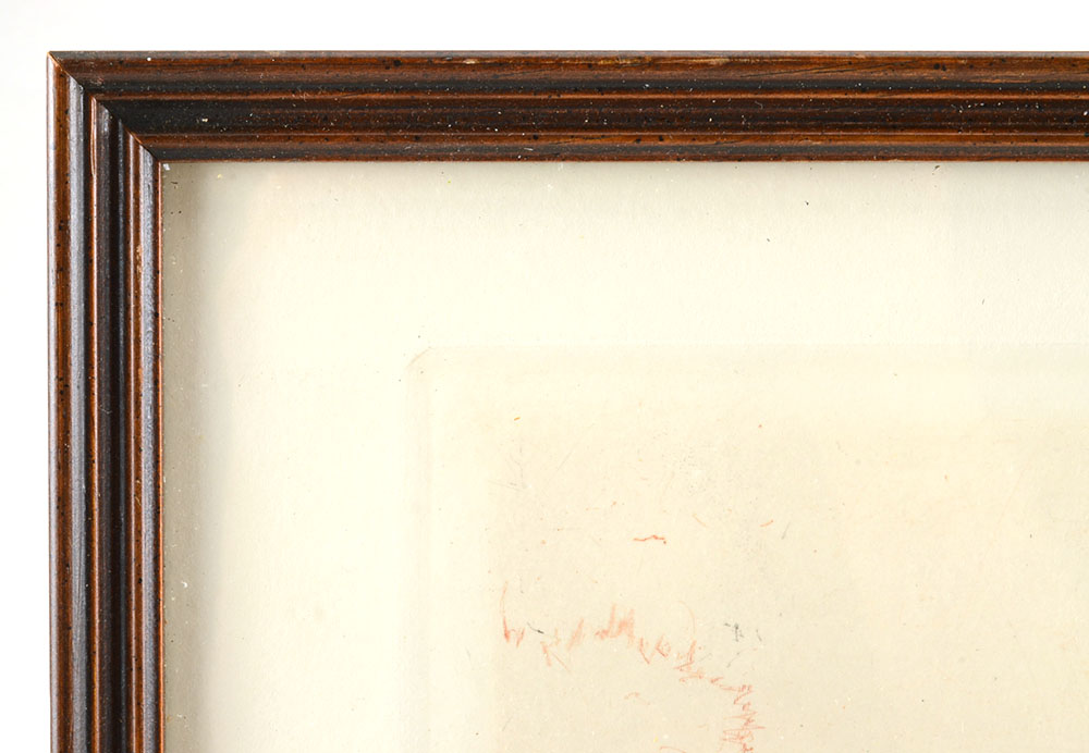 Georges Redon Mezzotint Etching with Aquatint "Ce que c'est Pratique!"