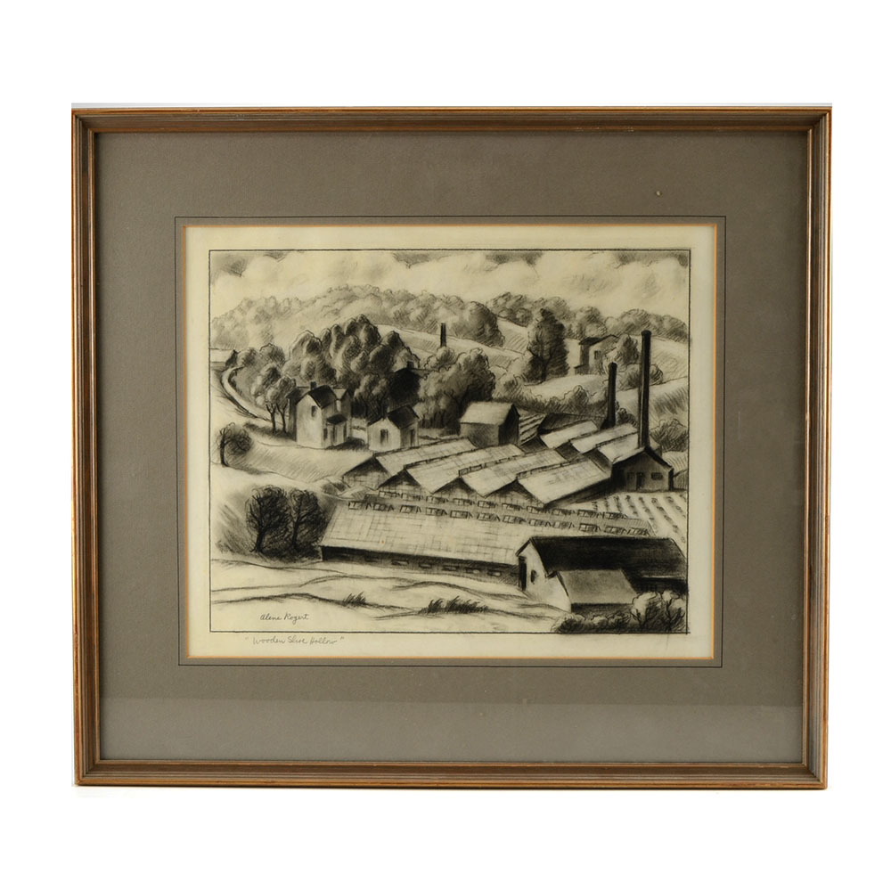 Alene Rogert Original Graphite Drawing "Wooden Shoe Hollow"