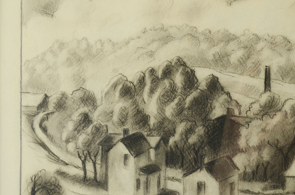 Alene Rogert Original Graphite Drawing "Wooden Shoe Hollow"