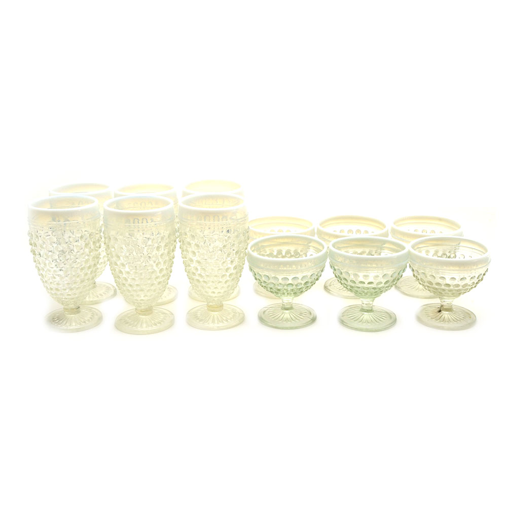 Anchor Hocking "Hobnail Moonstone" Opalescent Glassware