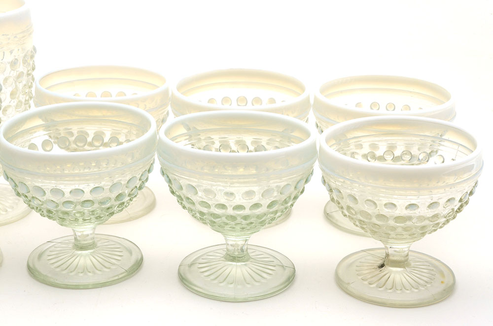Anchor Hocking "Hobnail Moonstone" Opalescent Glassware
