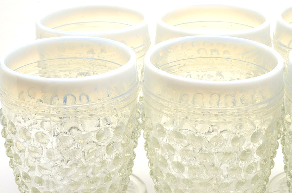 Anchor Hocking "Hobnail Moonstone" Opalescent Glassware