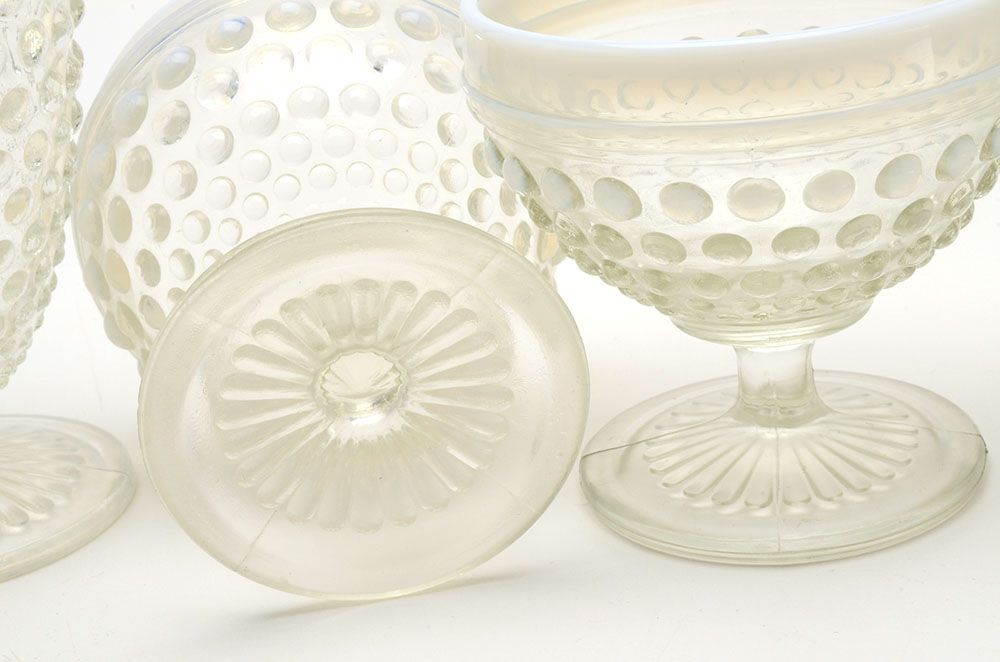 Anchor Hocking "Hobnail Moonstone" Opalescent Glassware