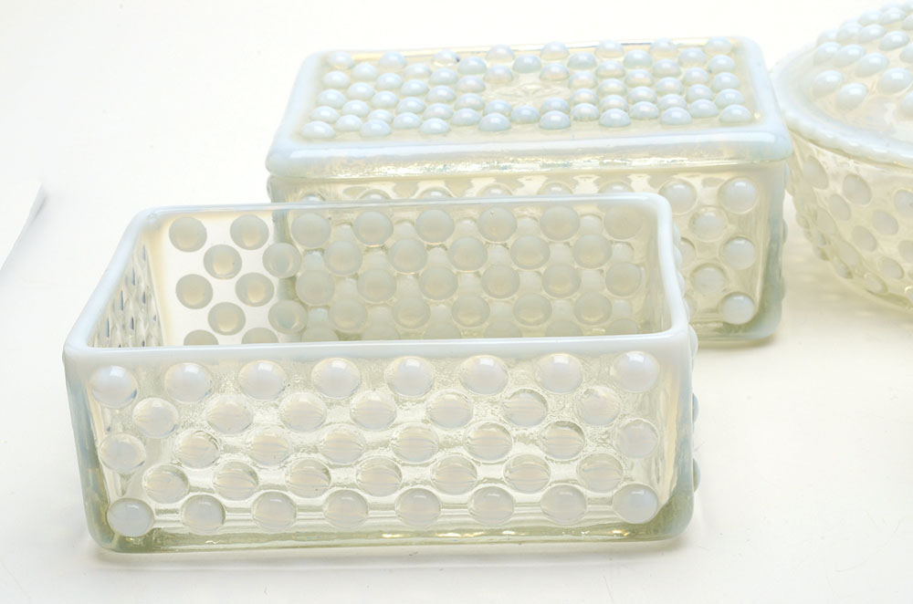 Anchor Hocking "Hobnail Moonstone" Opalescent Glassware