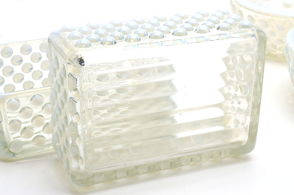 Anchor Hocking "Hobnail Moonstone" Opalescent Glassware