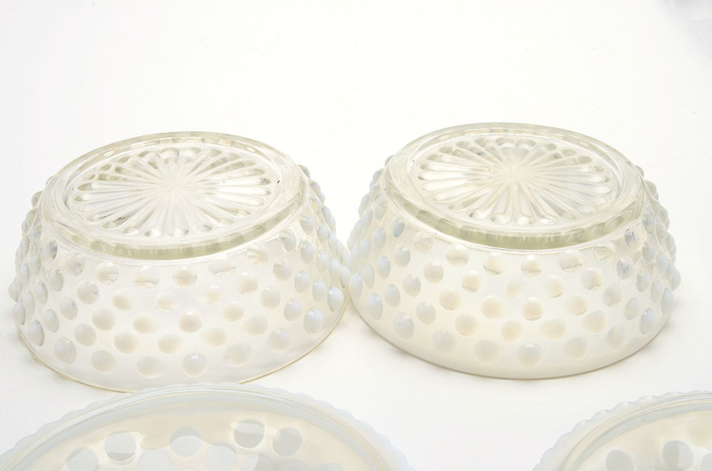 Anchor Hocking "Hobnail Moonstone" Opalescent Glassware