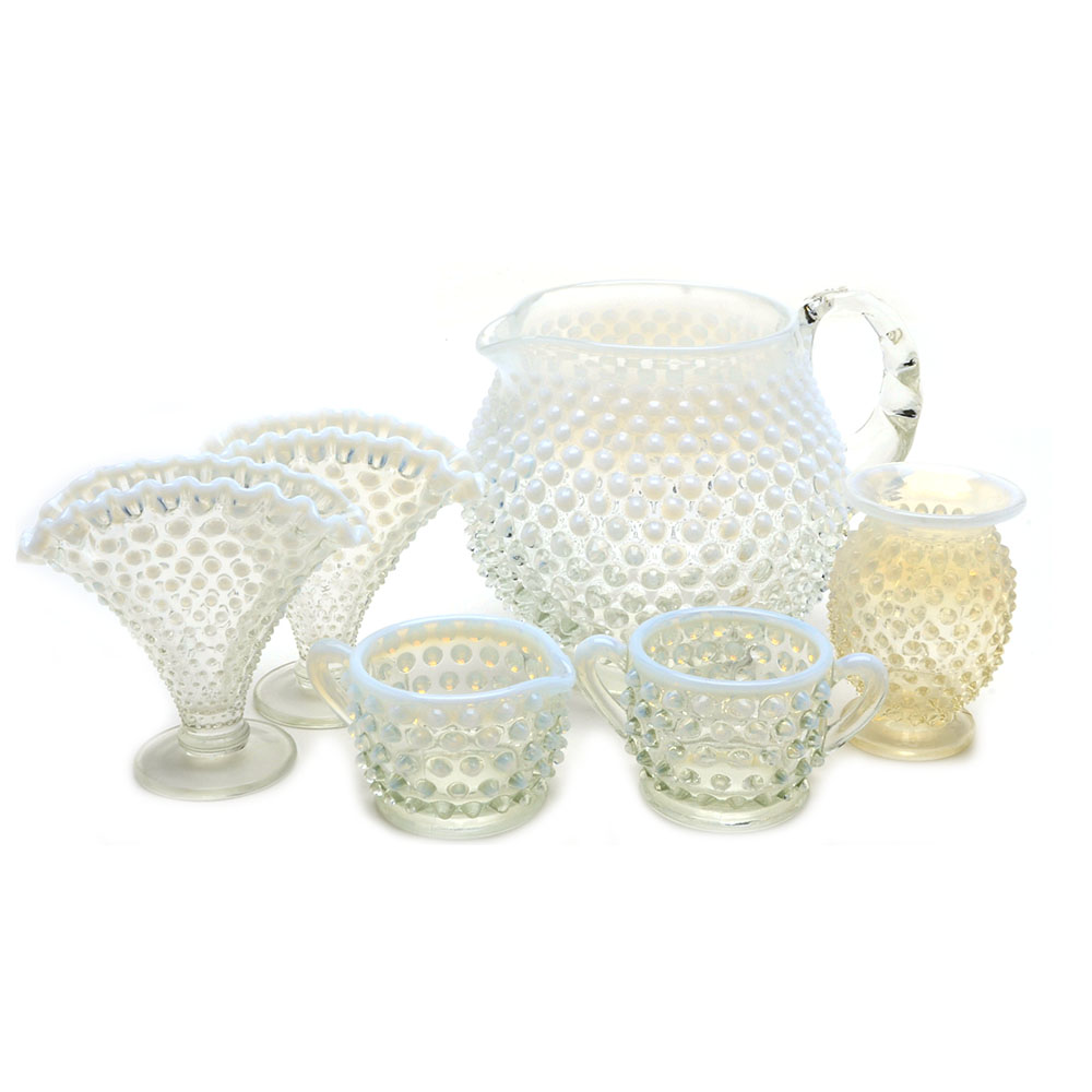 Fenton Hobnail "French Opalescent" Glassware