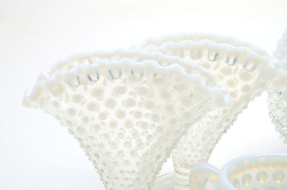 Fenton Hobnail "French Opalescent" Glassware