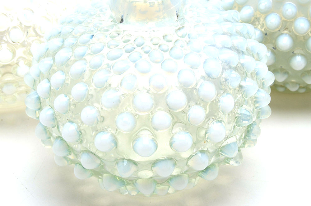 Fenton Hobnail "French Opalescent" Cologne Bottles