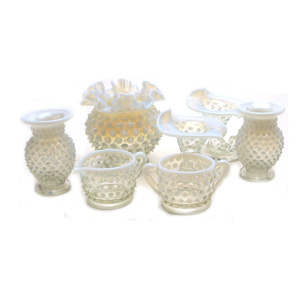 Fenton Hobnail "French Opalescent" Glassware