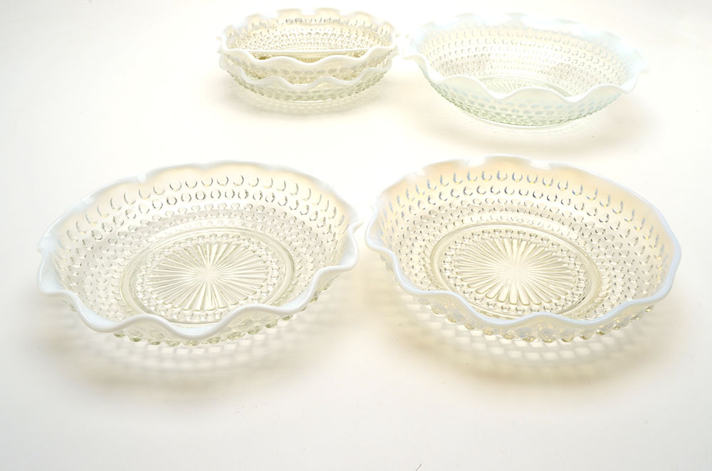 Anchor Hocking "Hobnail Moonstone" Opalescent Glassware