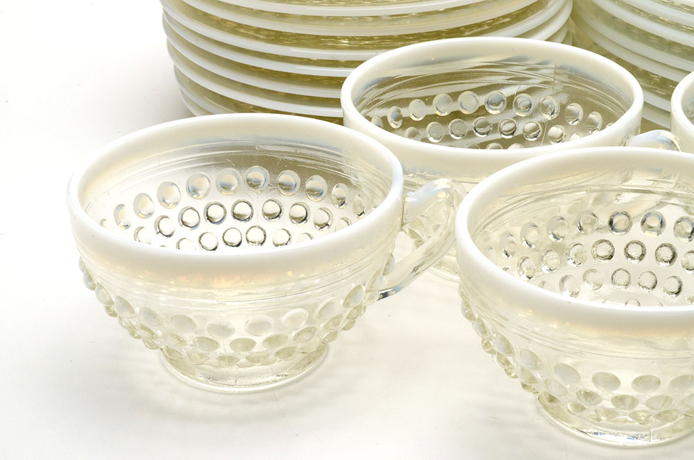 Anchor Hocking "Hobnail Moonstone" Opalescent Glassware