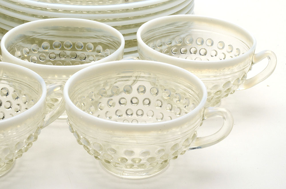 Anchor Hocking "Hobnail Moonstone" Opalescent Glassware