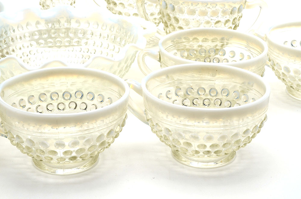Anchor Hocking "Hobnail Moonstone" Opalescent Glassware