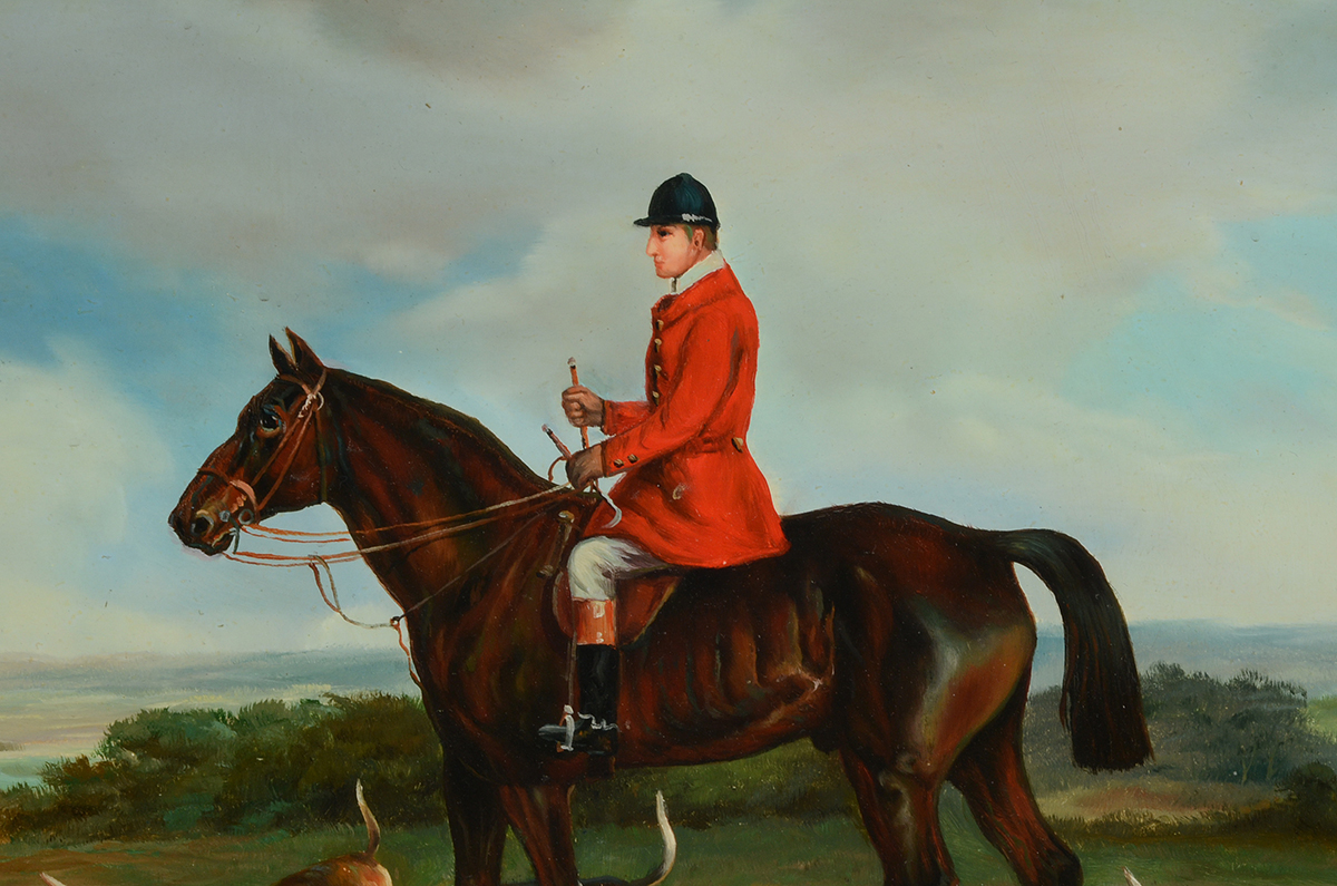 A. Kevin Original Equestrian Oil Painting on Panel