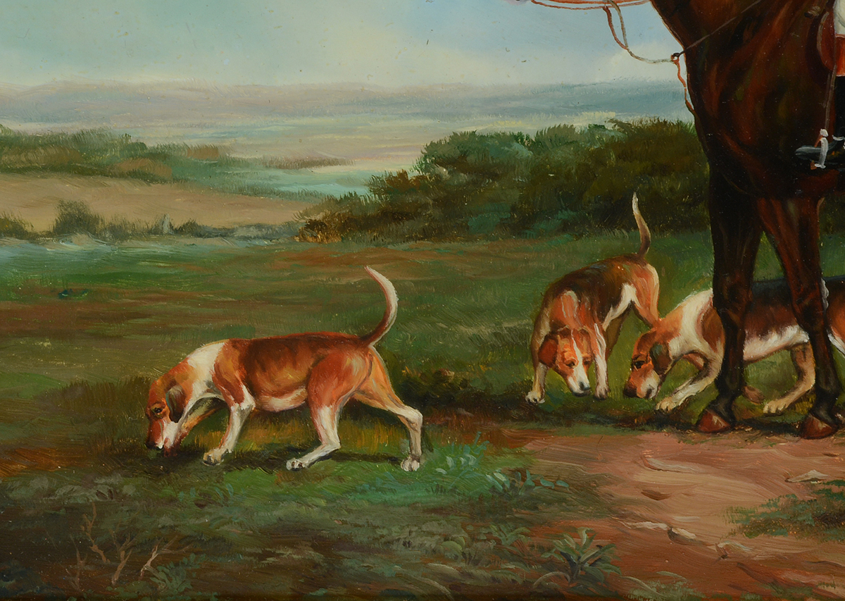 A. Kevin Original Equestrian Oil Painting on Panel