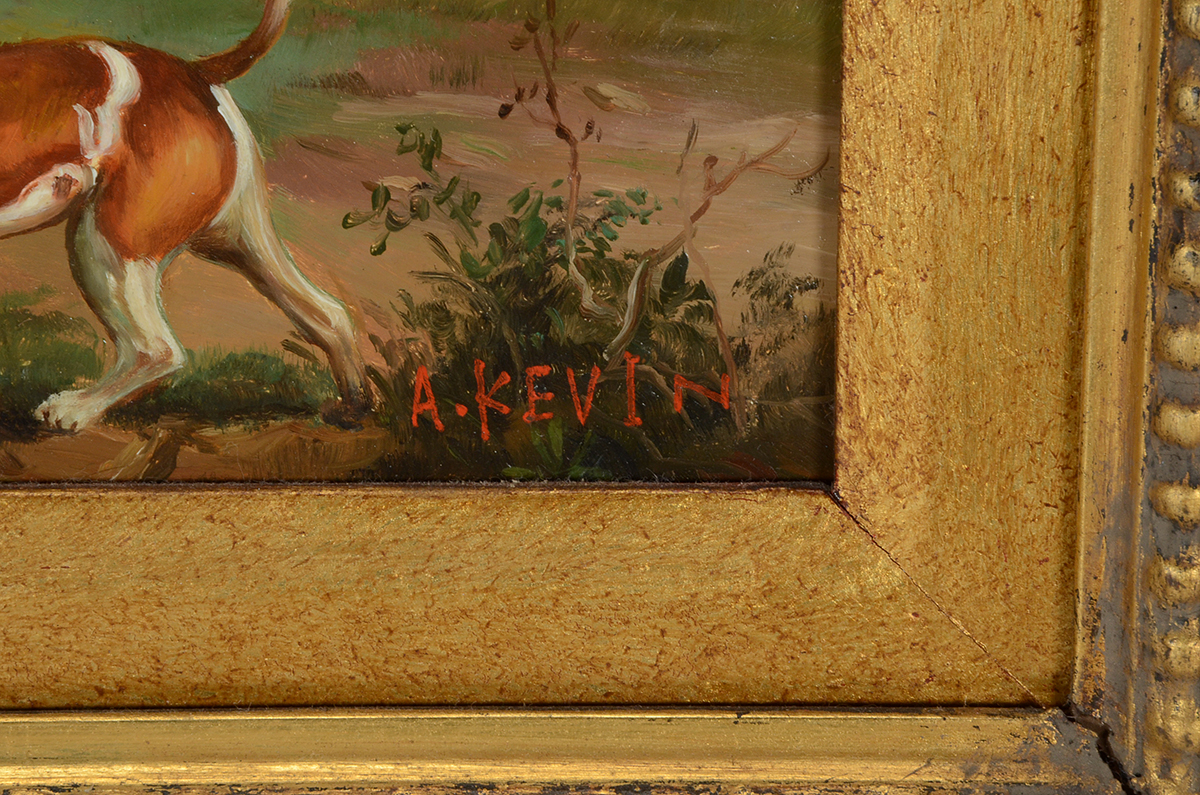 A. Kevin Original Equestrian Oil Painting on Panel