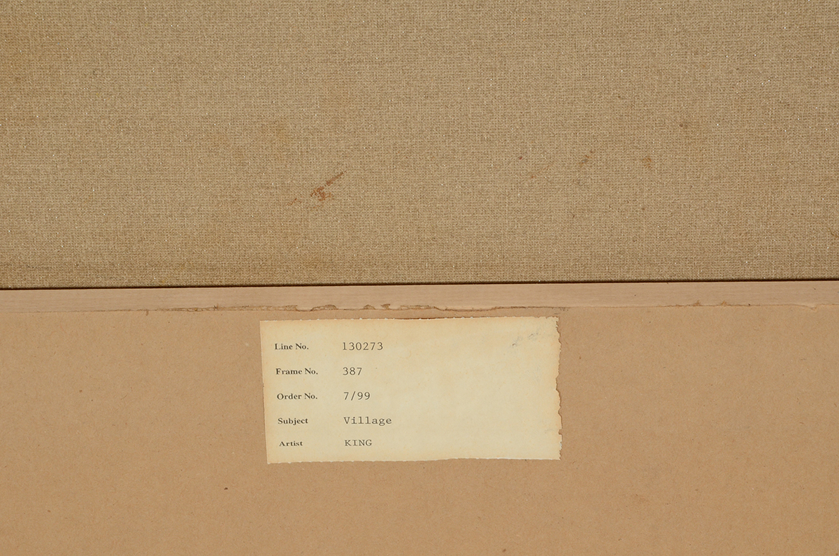 King Signed Original Oil Street Scene on Canvas