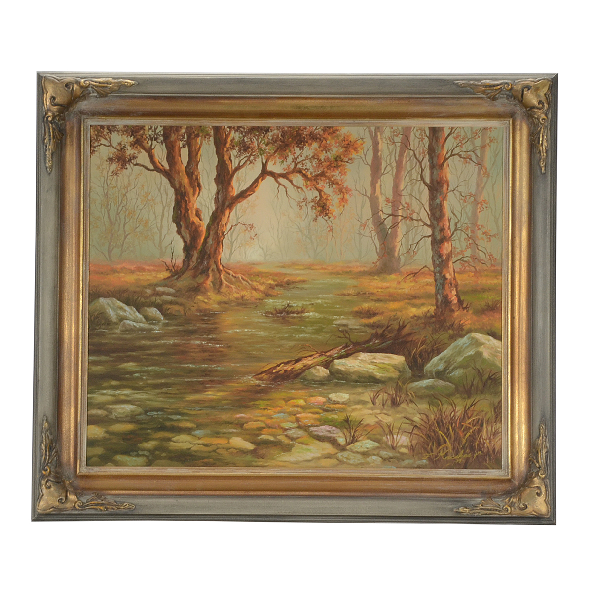 Frank Kecskes Jr. Original 1979 Tempera Landscape on Panel