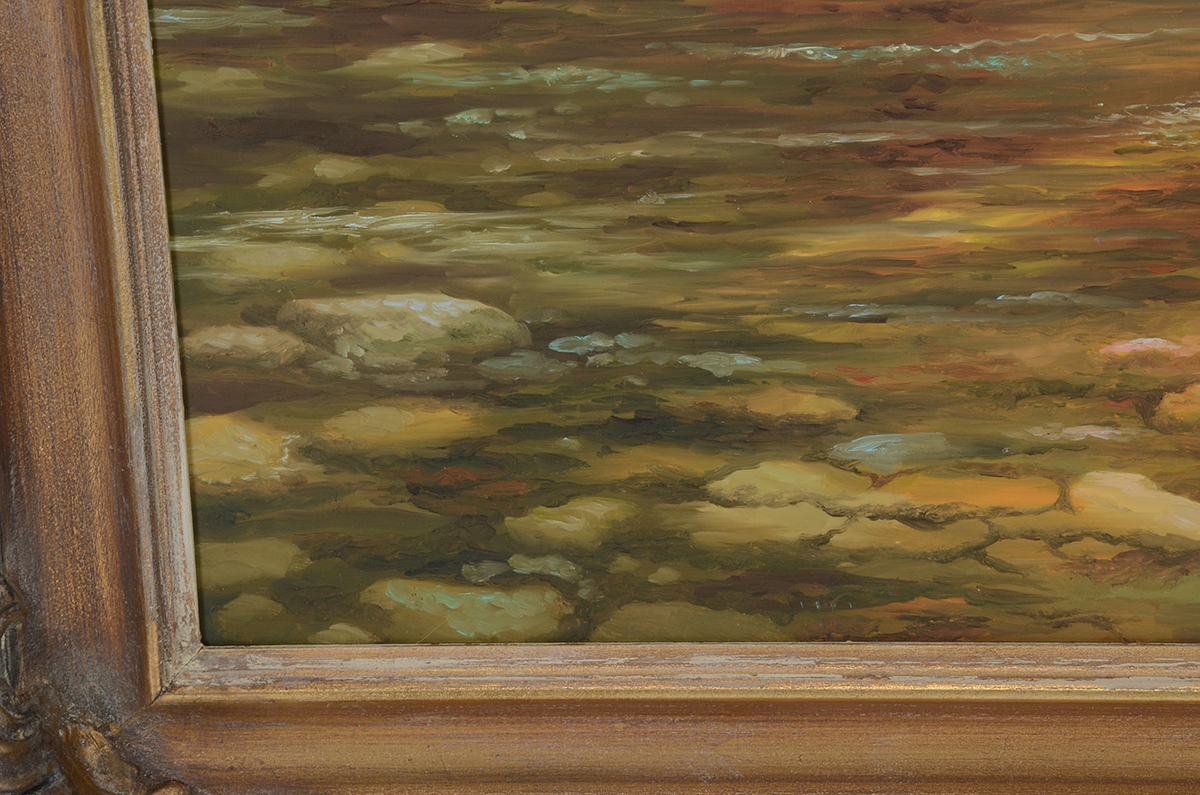 Frank Kecskes Jr. Original 1979 Tempera Landscape on Panel