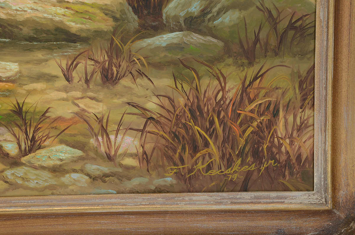 Frank Kecskes Jr. Original 1979 Tempera Landscape on Panel