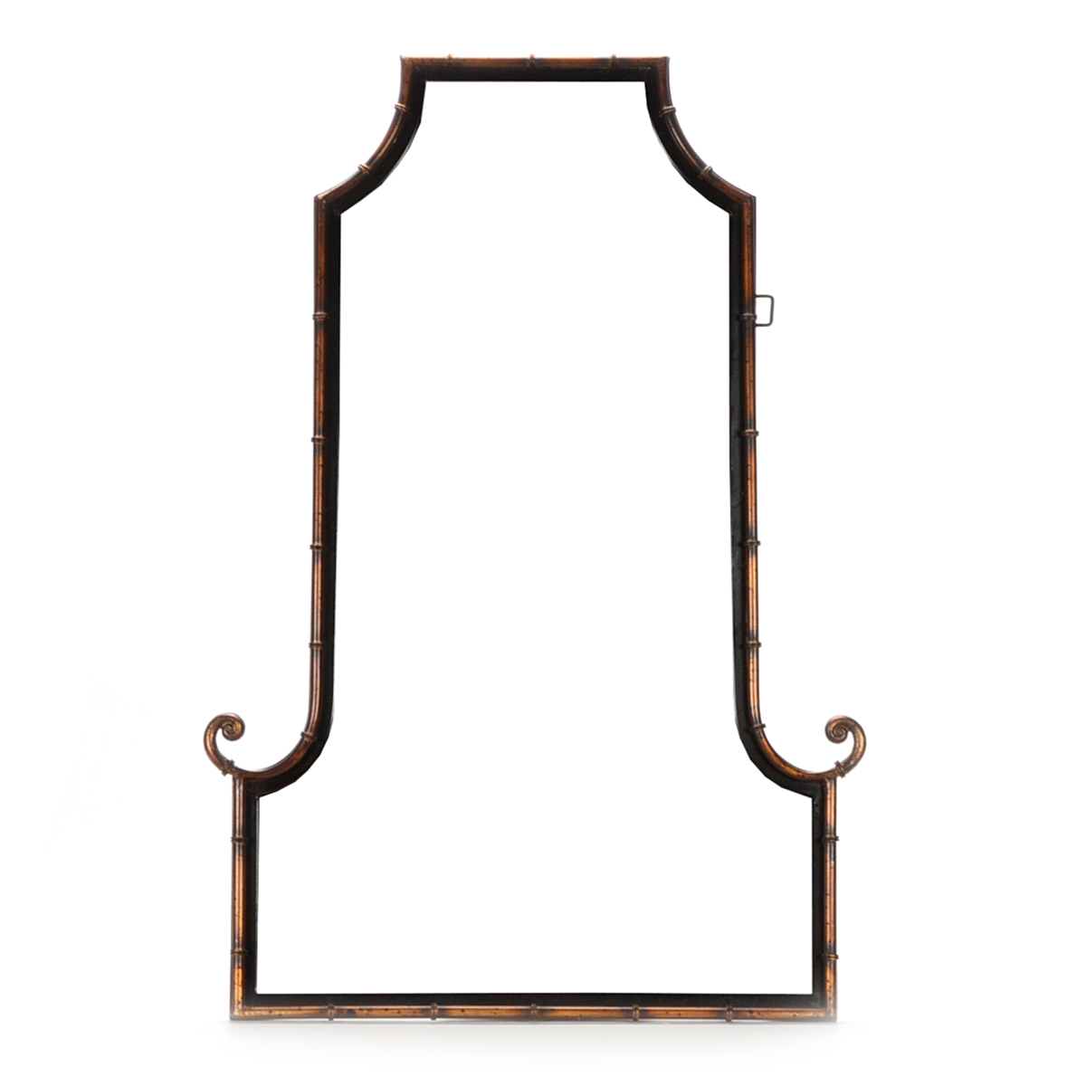 Decorative Faux Bamboo Framed Beveled Wall Mirror