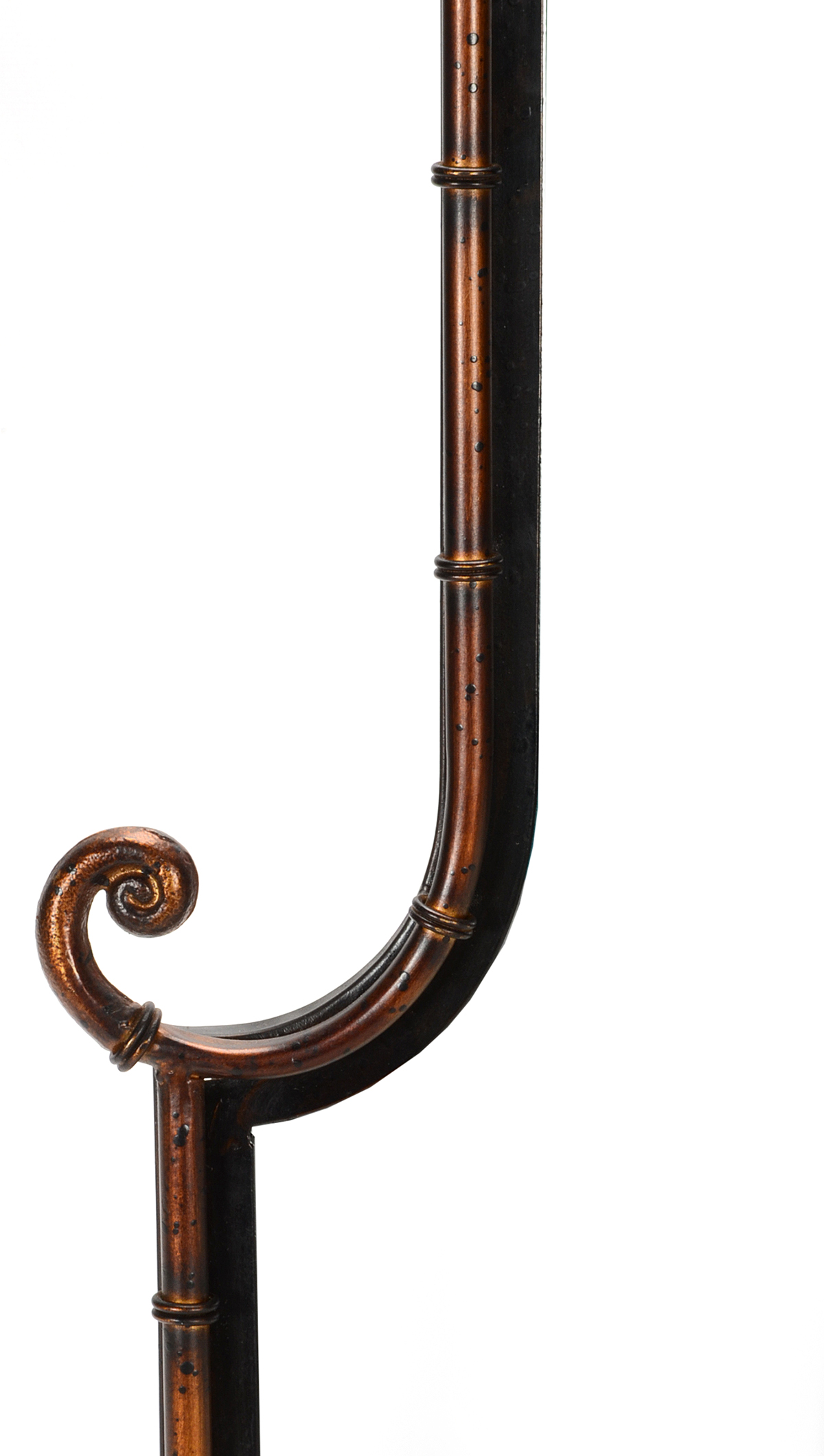 Decorative Faux Bamboo Framed Beveled Wall Mirror