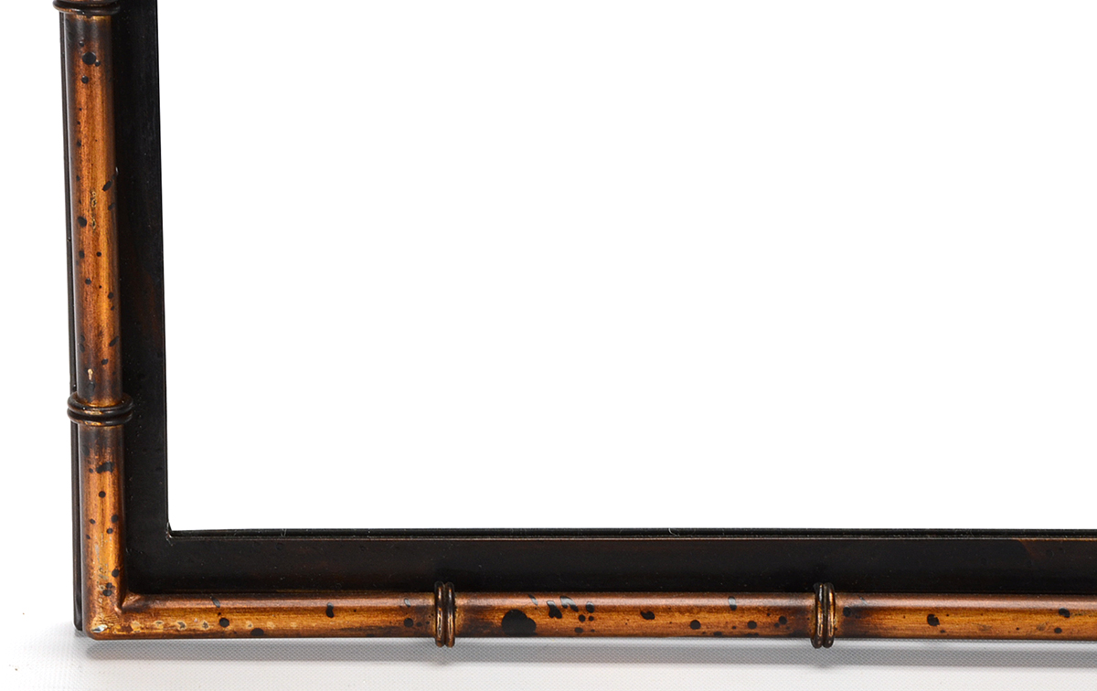 Decorative Faux Bamboo Framed Beveled Wall Mirror