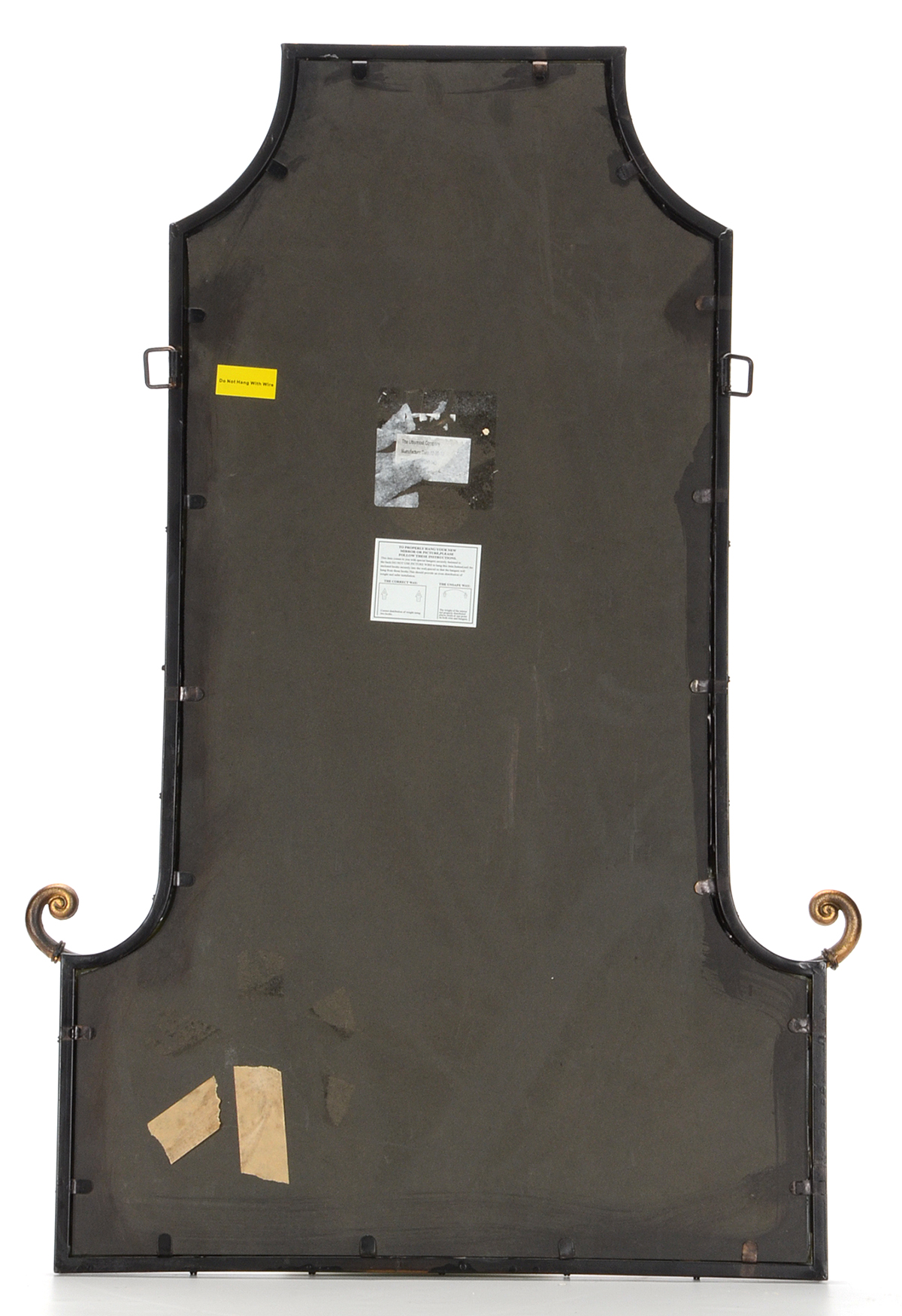 Decorative Faux Bamboo Framed Beveled Wall Mirror