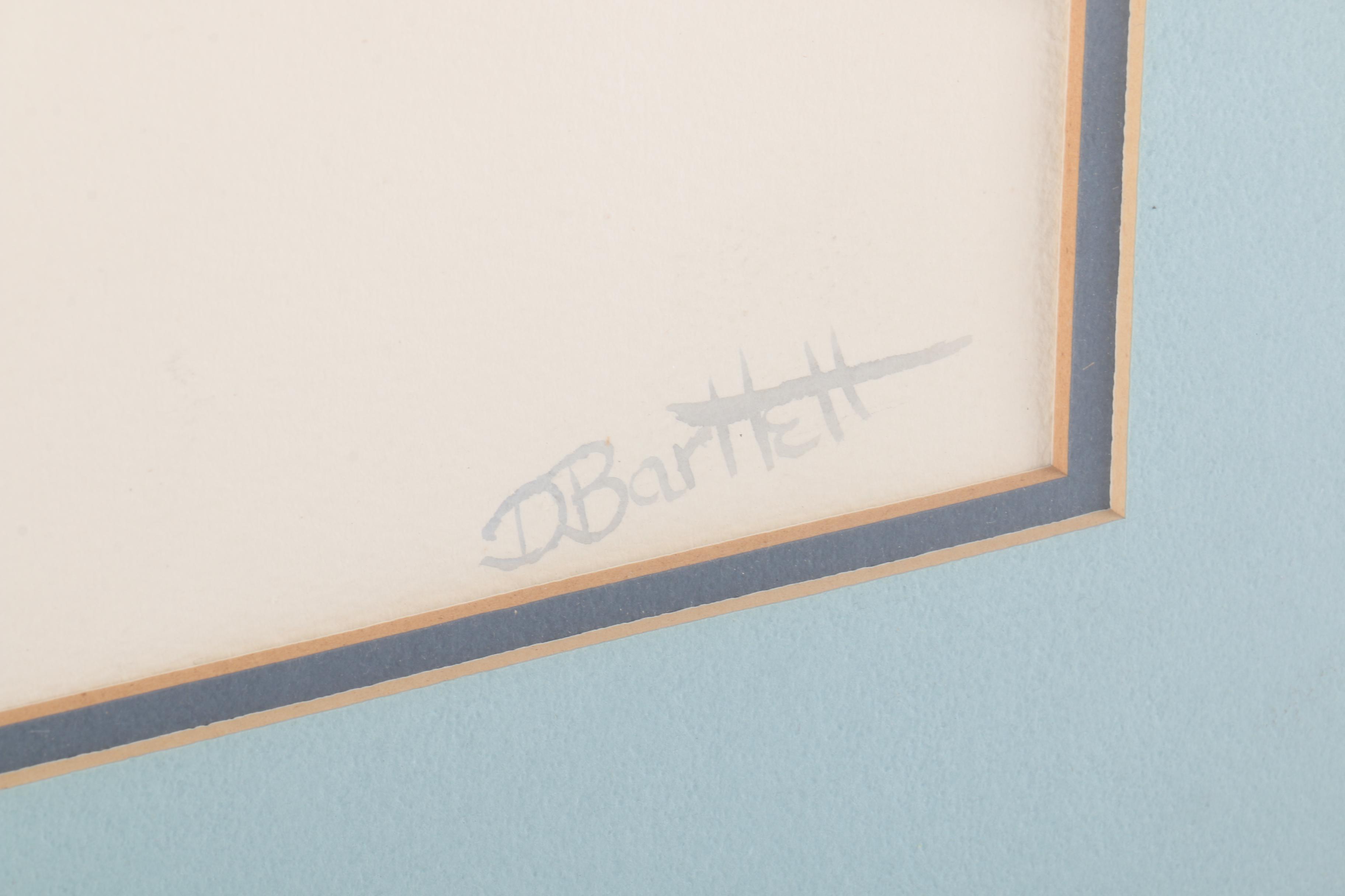 Doe Bartlett Watercolor Painting on Paper "Easthampton Tobacco Barns"