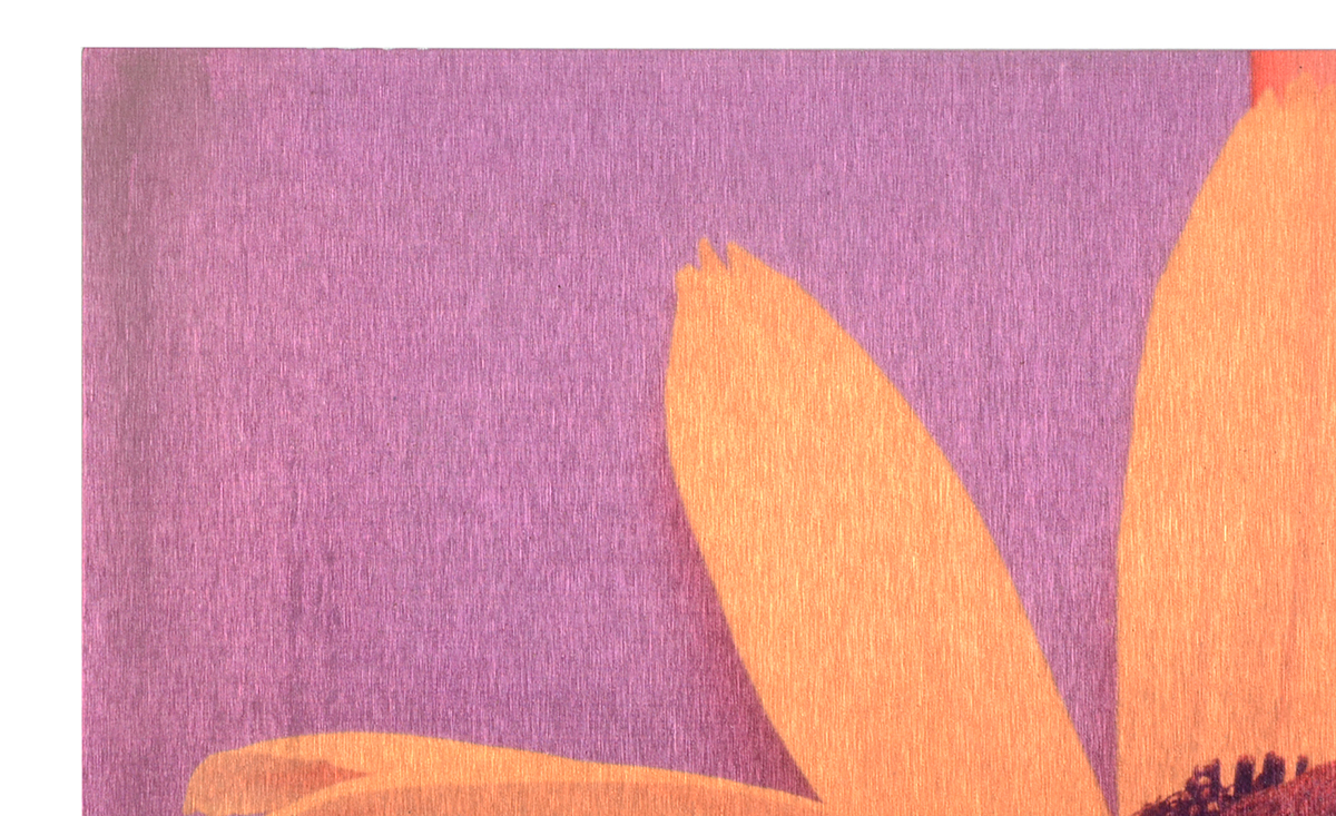 Pair of Deborah Schencke Original Photo Transfers on Brushed Aluminum