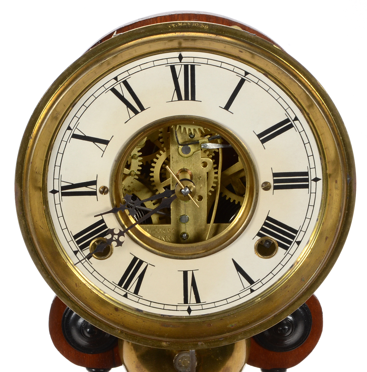 Ansonia "Crystal Palace" Striking Mantel Clock with Glass Dome