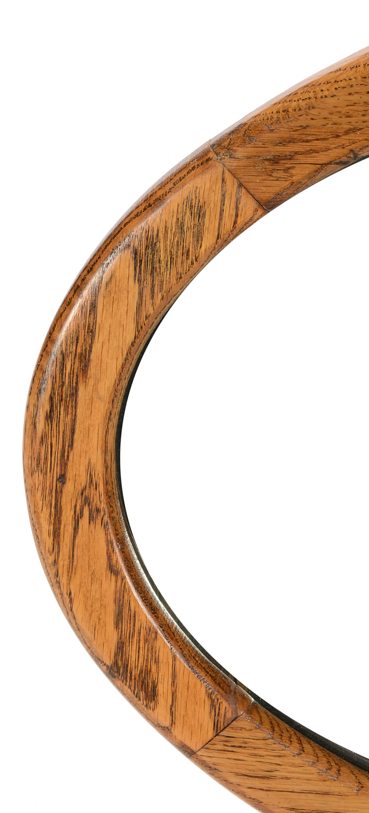 Vintage Oak Oval Wall Mirror